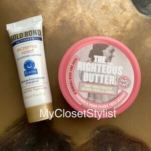 The Righteous Butter Body Moisturizer NEW 2 Bundle GOLD BOND ULTIMATE Hand Cream